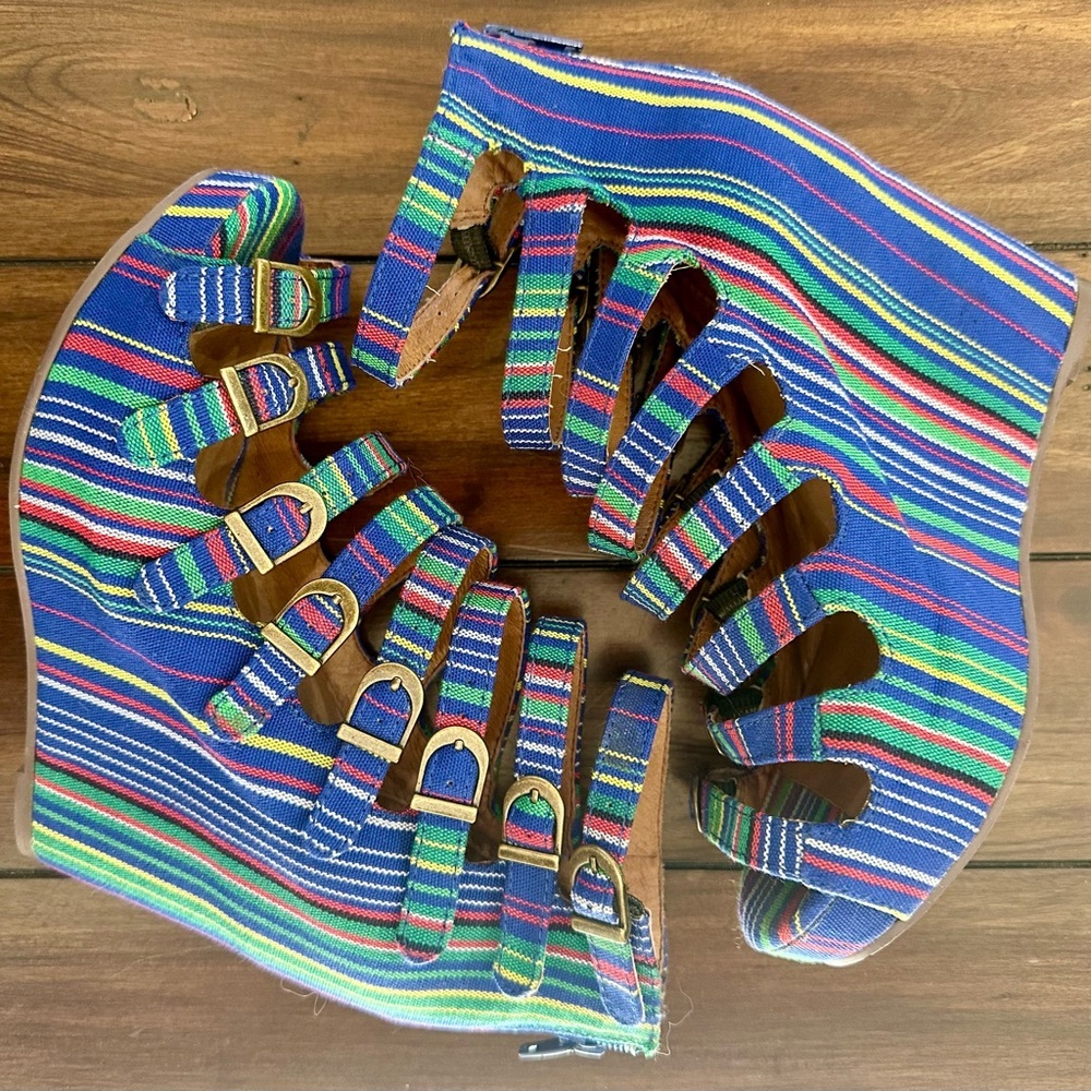 Colorful Striped Women's Sandals